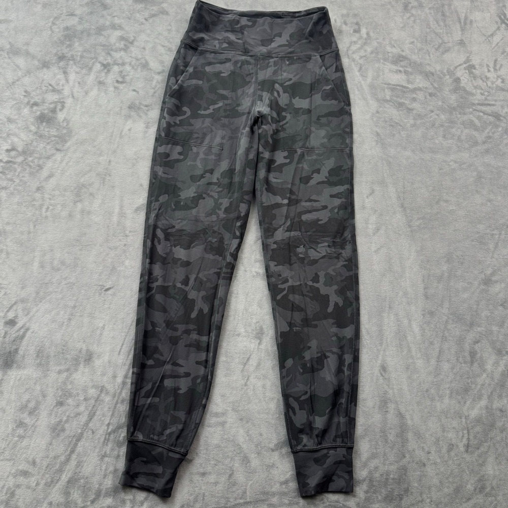Lululemon Align Jogger Heritage 365 Camo Deep Coal Multi Grey Black Pants Size 4